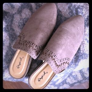 Brand new size 8.5 suede mules